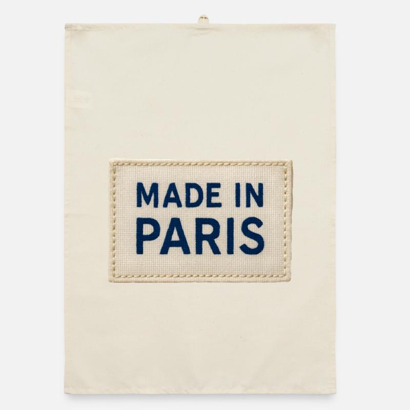 Made in Paris Fabric Patch Organic dish towel