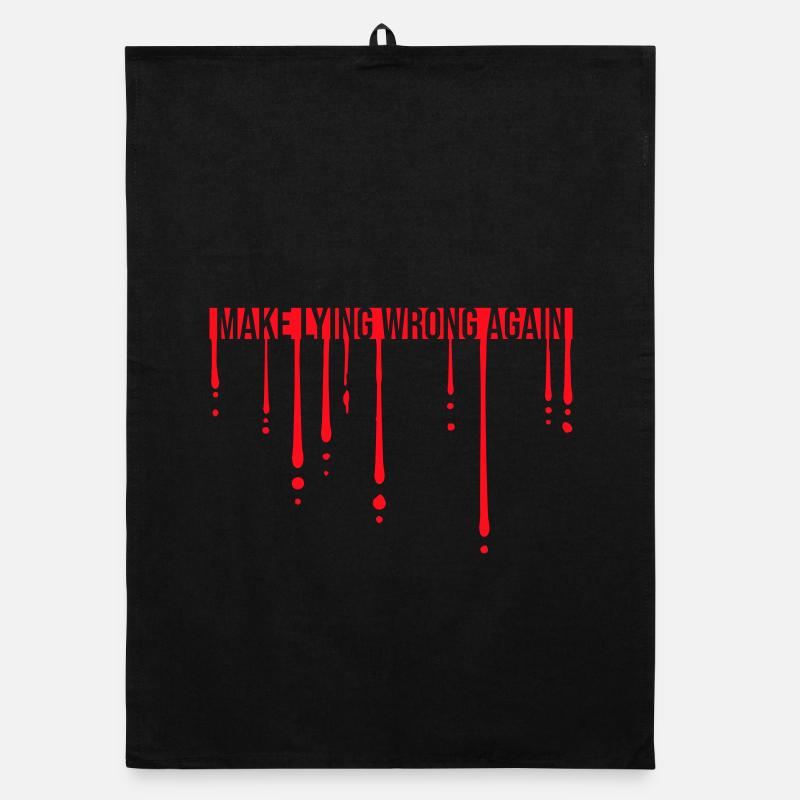 Make Lying Wrong Again Politisches Statement Shirt Organic Geschirrtuch