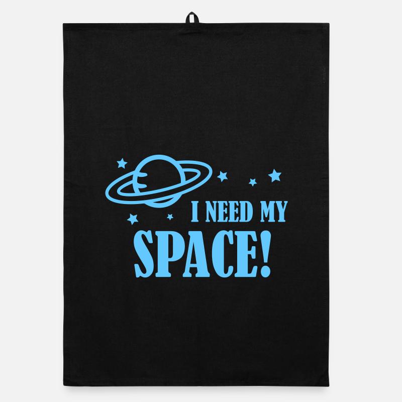 I Need My Space Planet Ring Organic Geschirrtuch