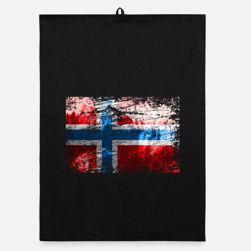 drapeau norvégien Torchon bio