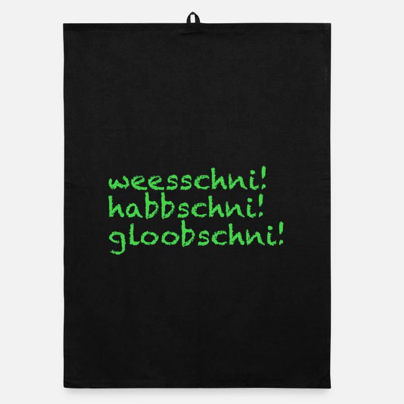 Sächsischer Dialekt vom Feinsten - sächsisch Organic Geschirrtuch