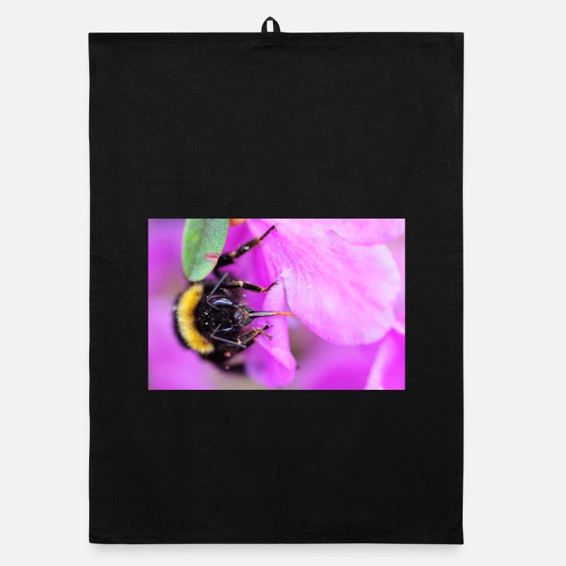 Abeille sur la violette Torchon bio