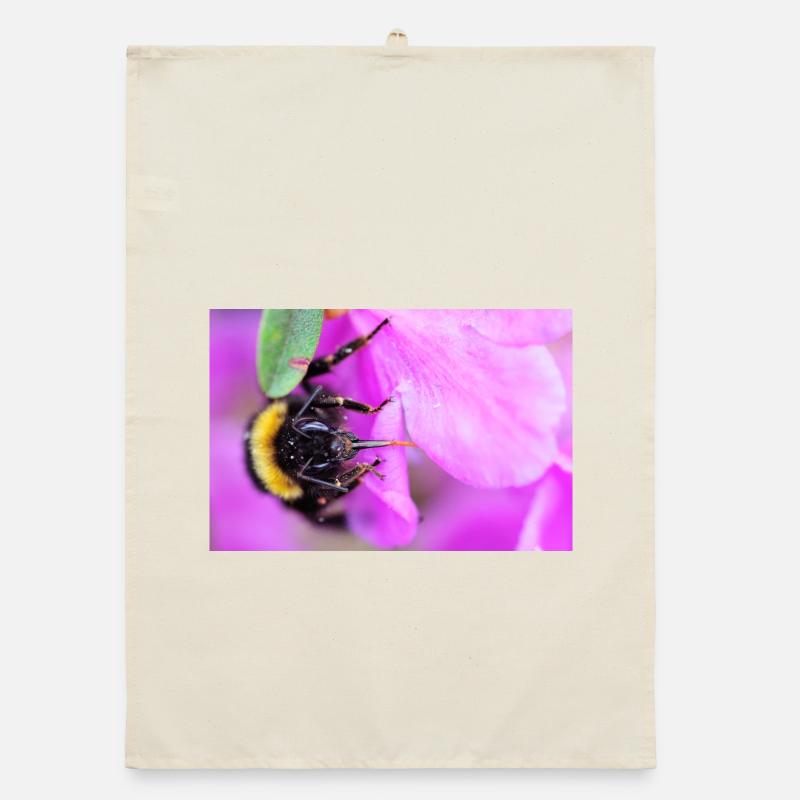 Abeille sur la violette Torchon bio
