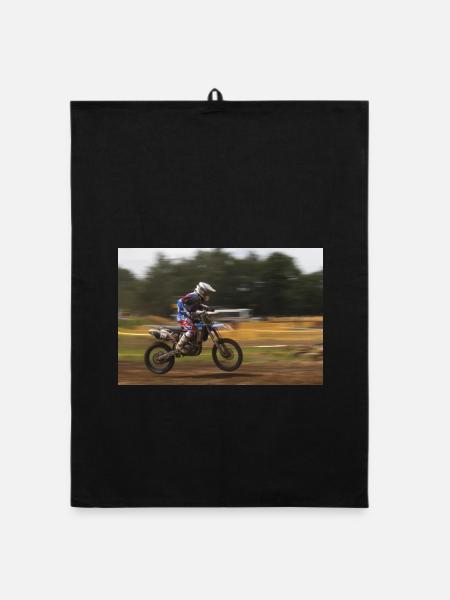 Motocross Action - Organic Geschirrtuch - Schwarz - Vorne