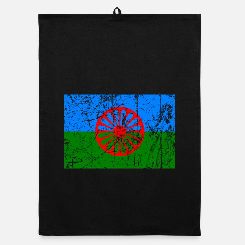 Flagge der Roma oder Styago le Romengo Organic Geschirrtuch
