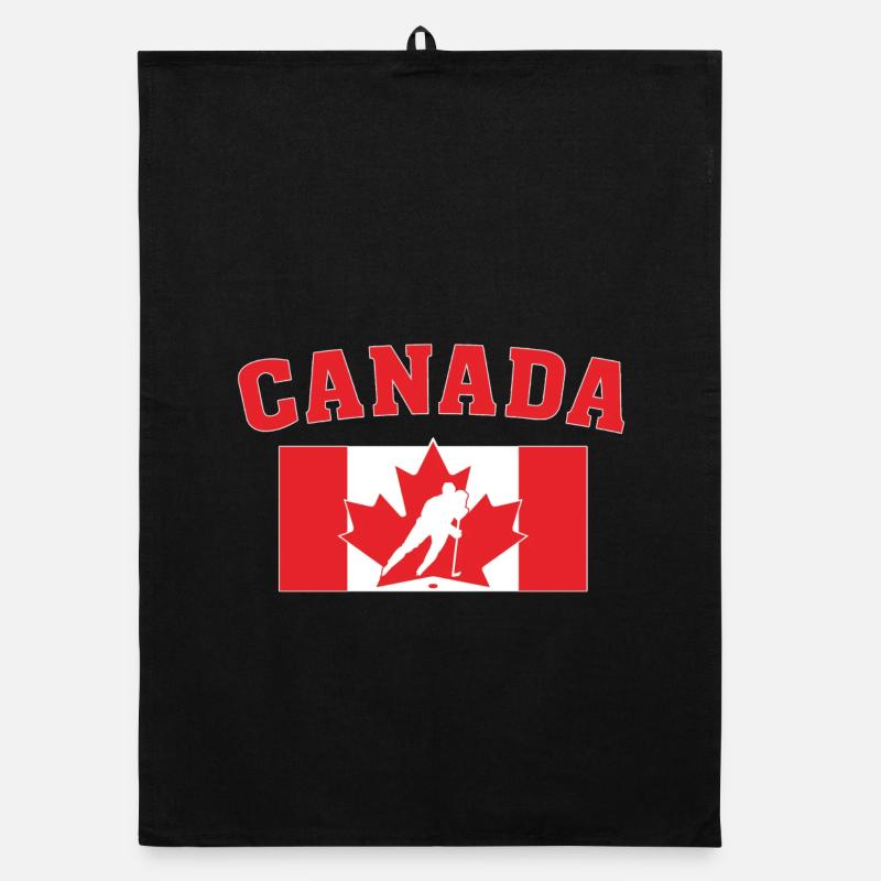 Drapeau du Canada de hockey Torchon bio