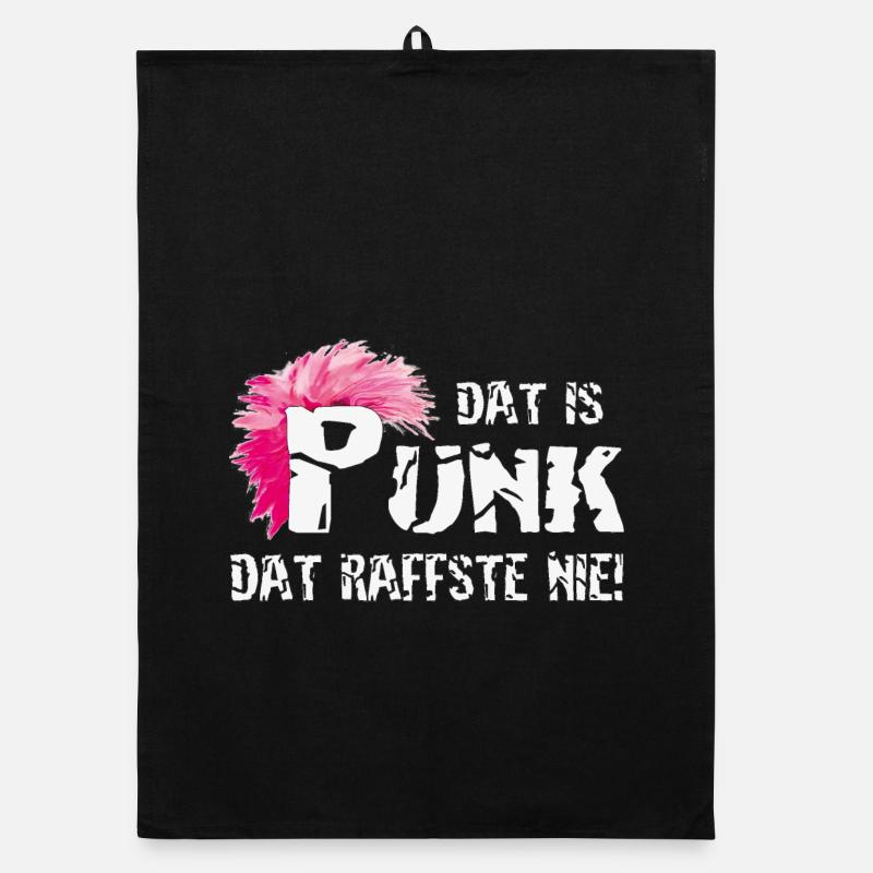 Dat is Punk dat raffste nie! - Organic dish towel - black