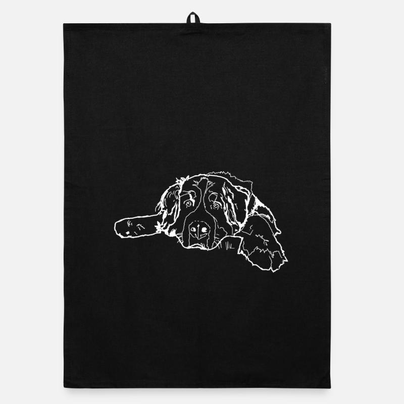 Berner Sennenhund - Organic Geschirrtuch - Schwarz