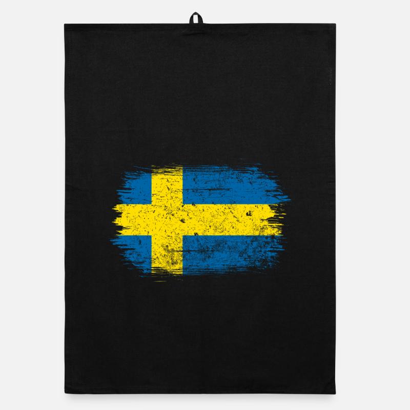 Swedish Brush Flag Organic dish towel