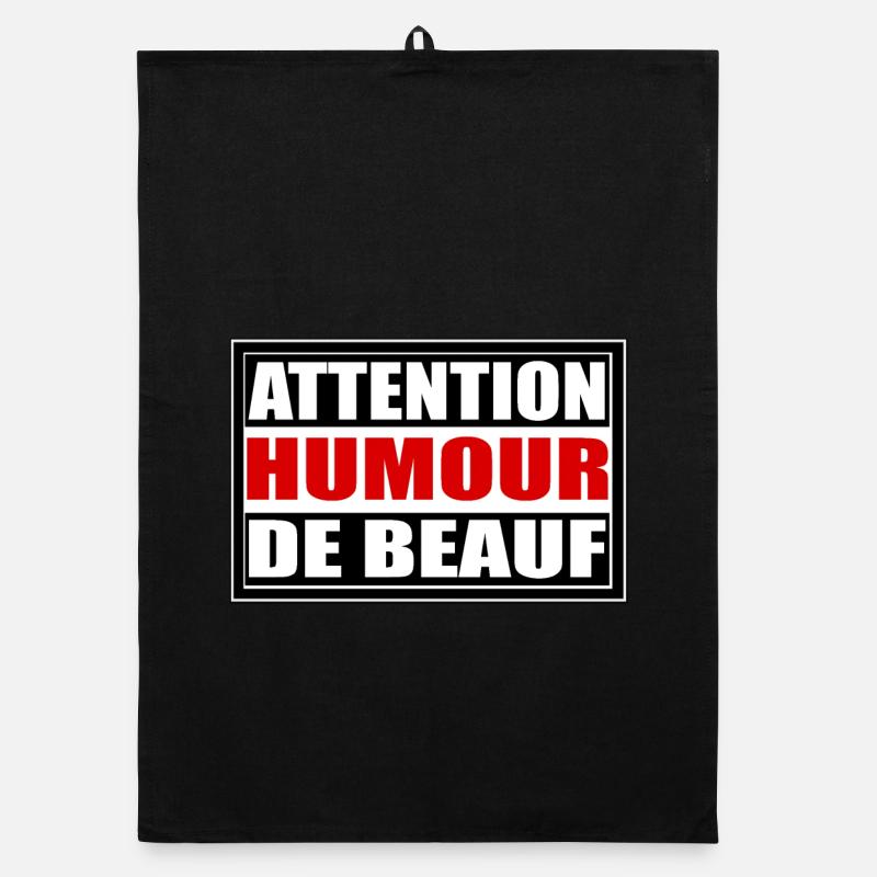 Attention humour de beauf Torchon bio