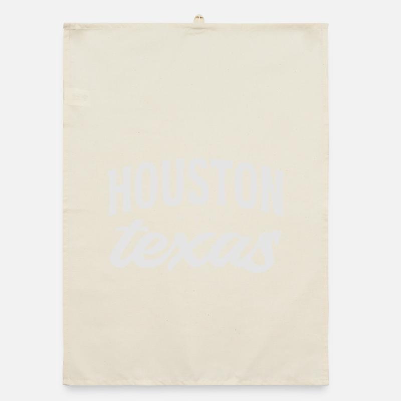 Houston Texas Vintage Script Organic Geschirrtuch