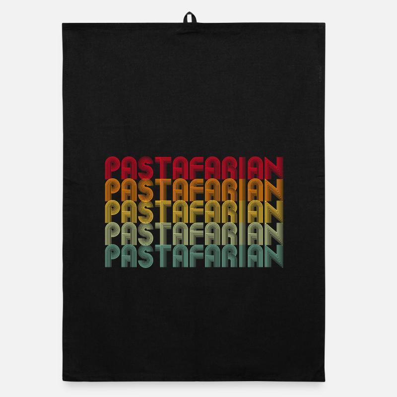 Rainbow Font Stack Pattern Organic dish towel