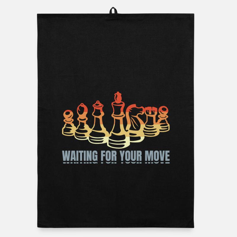 Funny Chess Player Quote Organic dish towel