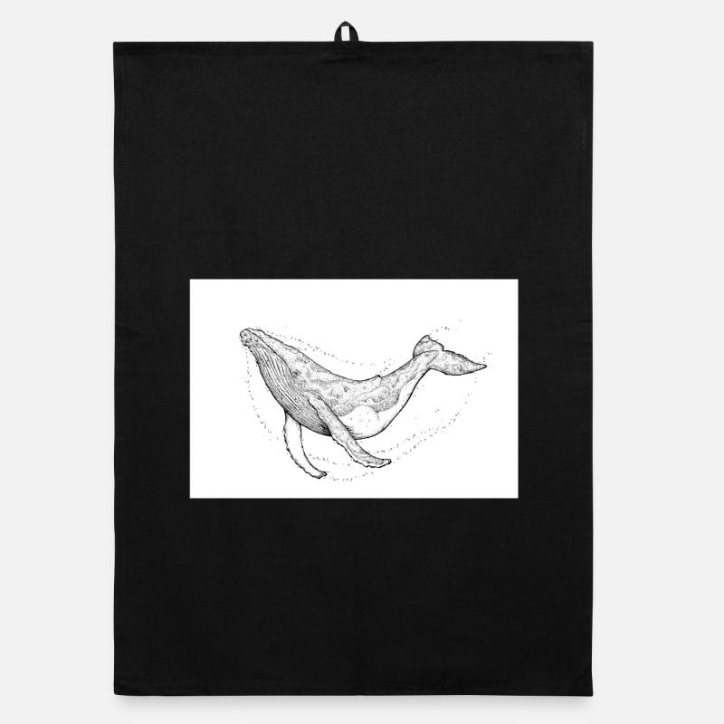 Baleine à bosse Torchon bio