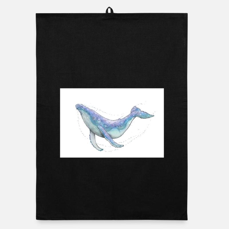 Humpback whale Organic dish towel
