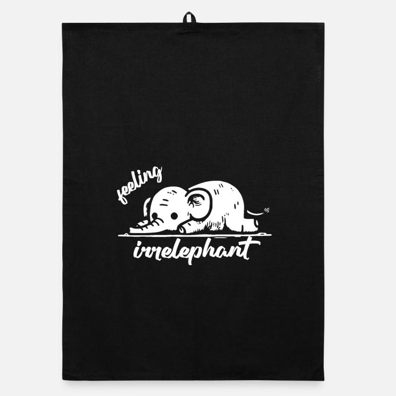 Sentiment irréléphant éléphant animaux drôle jeu de mots Torchon bio