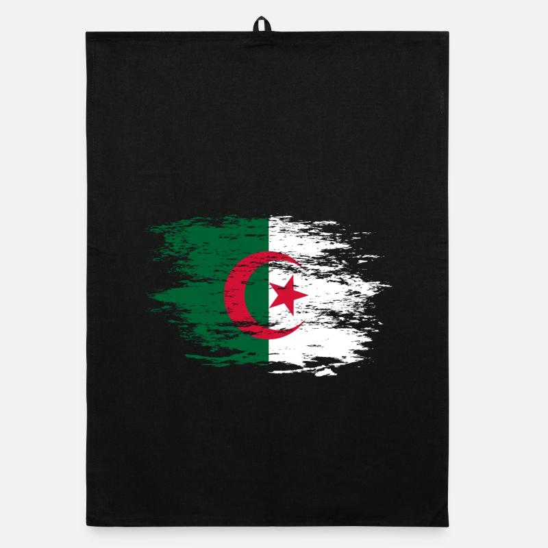 Algeria flag used Organic dish towel