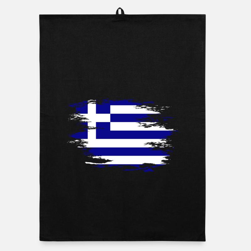 Drapeau de la Grèce utilisé design Torchon bio