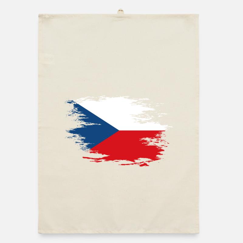Drapeau de la République tchèque utilisé design Torchon bio