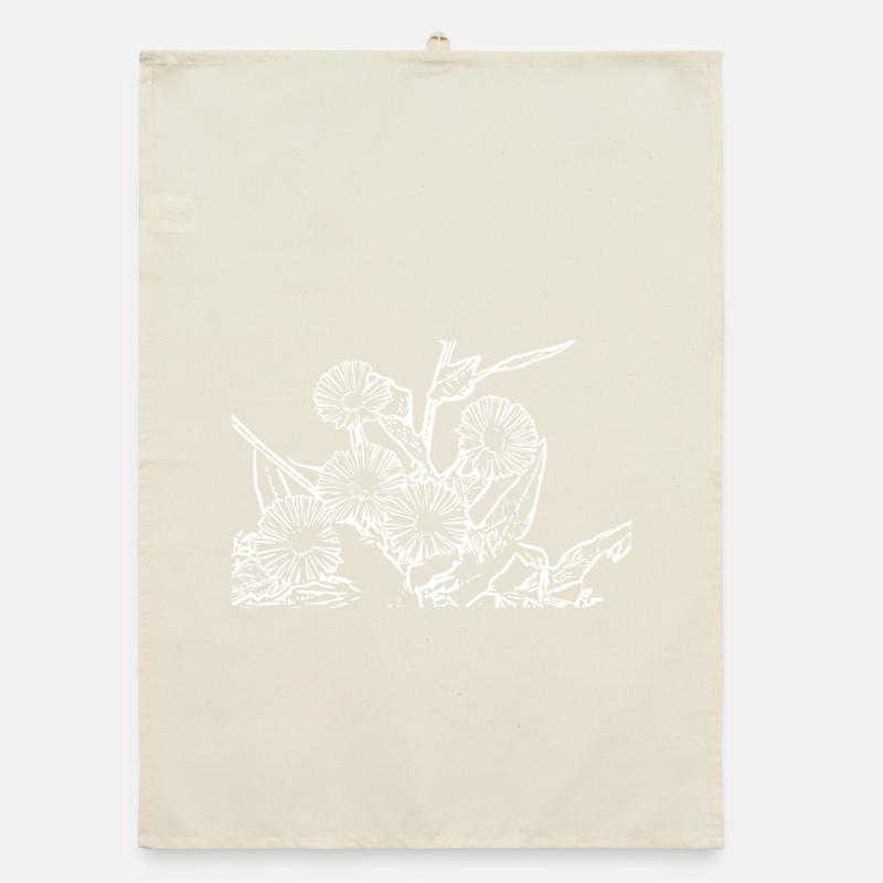 Cadeau de fleurs blanches Torchon bio