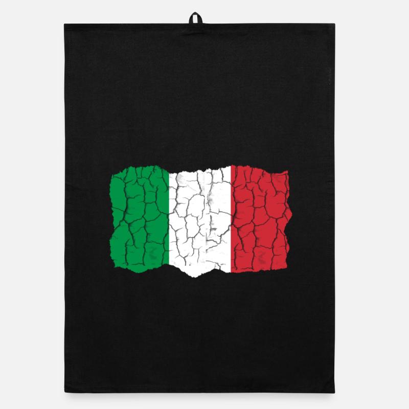 Conception du drapeau de l’Italie Style grunge Torchon bio