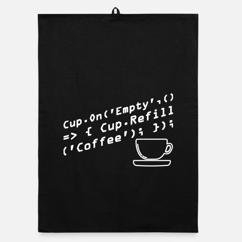Aus Kaffee Code generieren Programmierer Organic Geschirrtuch
