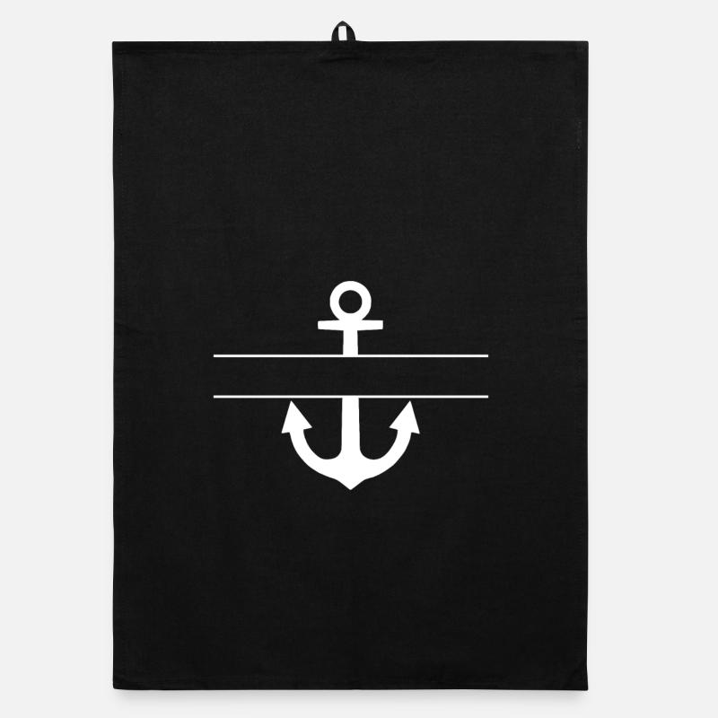 Maritime Anker Design zu selbst Gestalten Organic Geschirrtuch