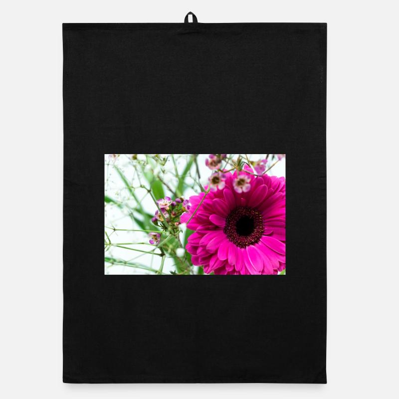 Pink Gerbera Blüte Florales Muster Organic Geschirrtuch