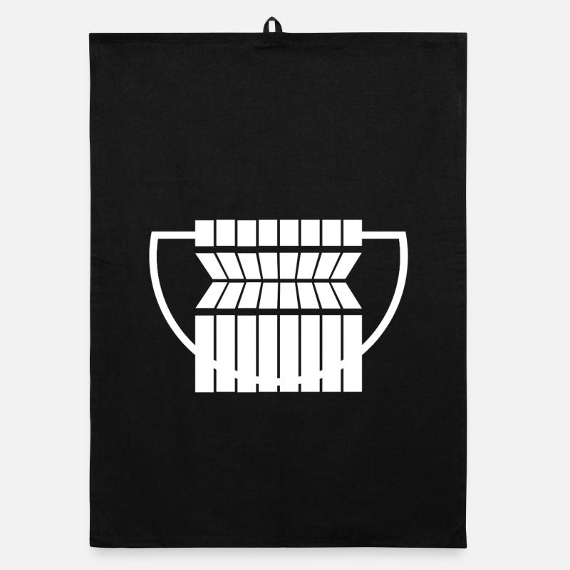 Abstraktes geometrisches Muster auf Monochrom Organic Geschirrtuch