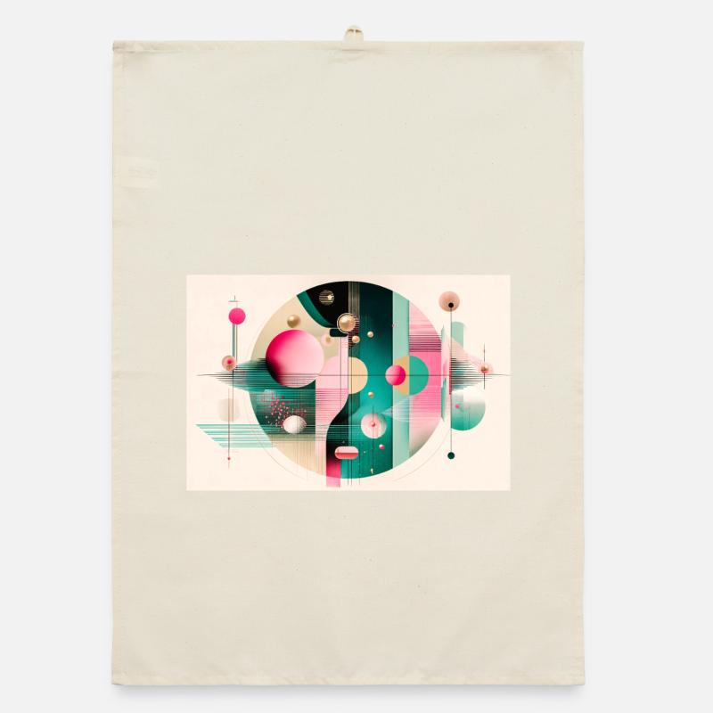 Abstract composition with chromatic flight Organic dish towel