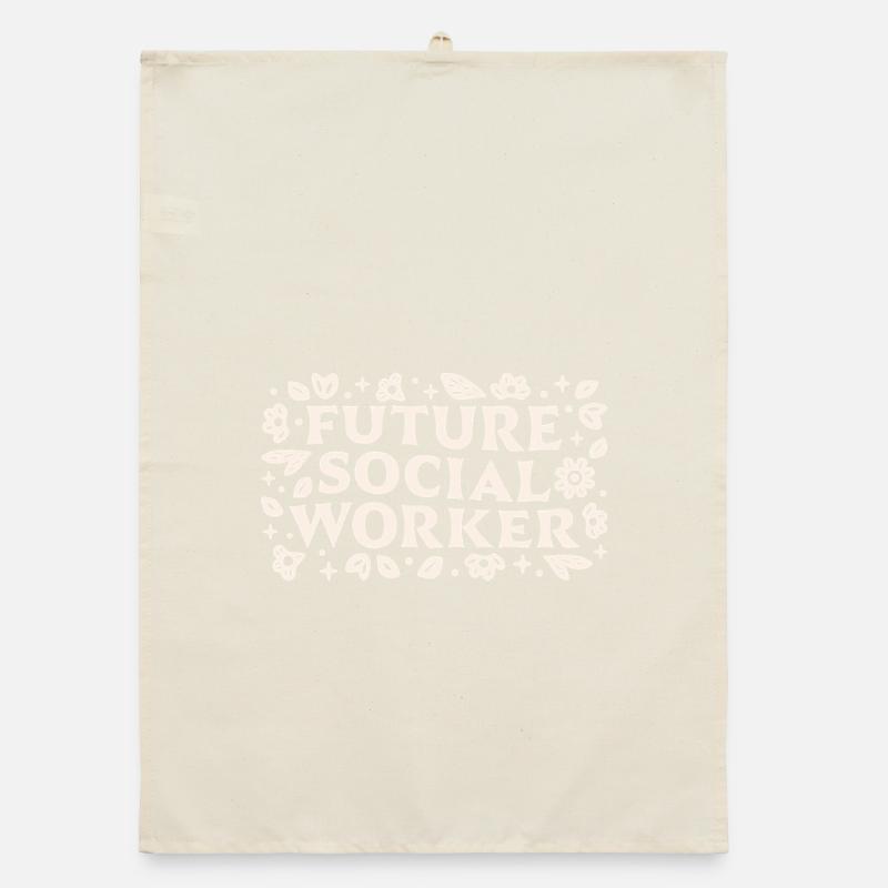 Zukünftiger Student der Sozialarbeiterin oder des Sozialarbeiters Organic Geschirrtuch