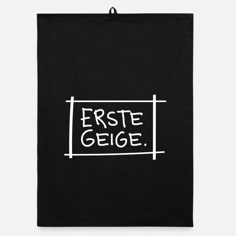 Erste Geige – Minimalistisch doppeldeutig Spruch Organic Geschirrtuch