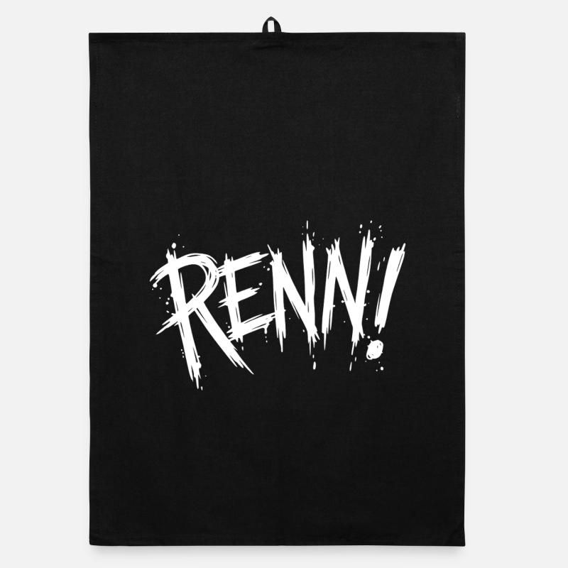 Run! (Running, running, jogging, runner) Organic dish towel