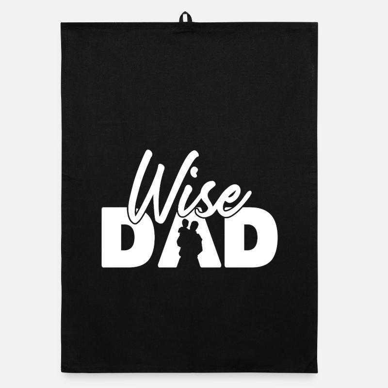 Sage Papa Silhouette Paternité Parentalité Torchon bio