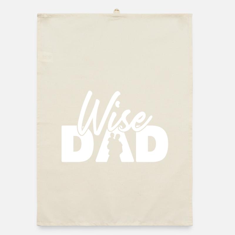 Wise Dad Silhouette Vaterschaft Elternschaft Organic Geschirrtuch