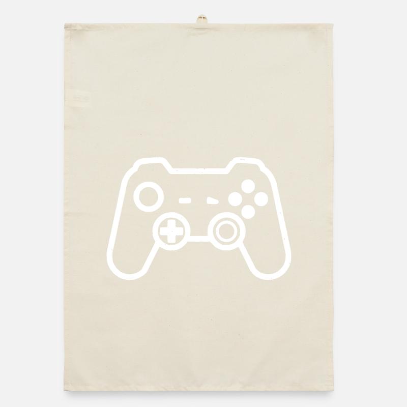 Gamepad Controller Outline Organic Geschirrtuch