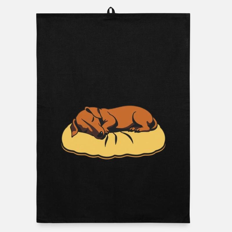 Teckel endormi Torchon bio