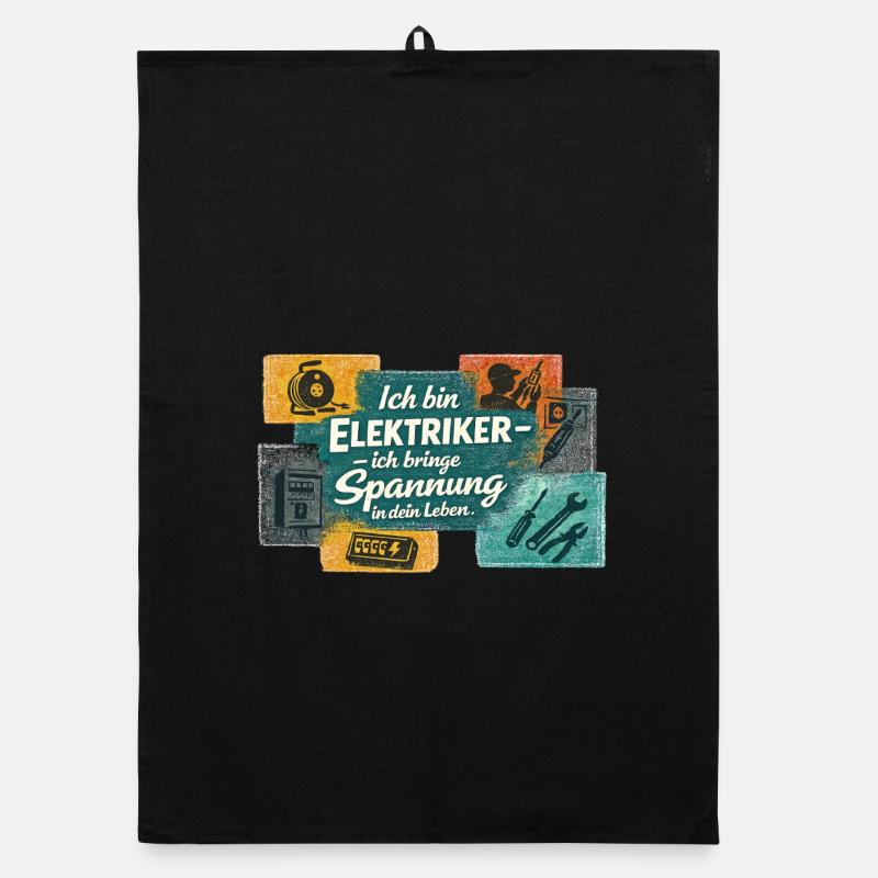 Elektriker: Spannung ins Leben Organic Geschirrtuch