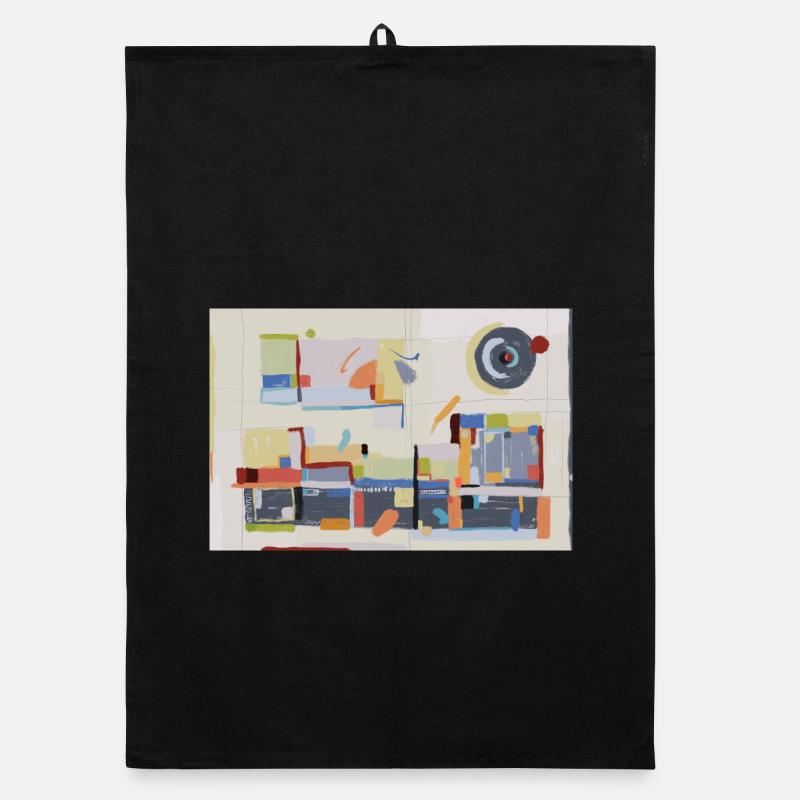 Notes from a Threshold - Organic dish towel - black