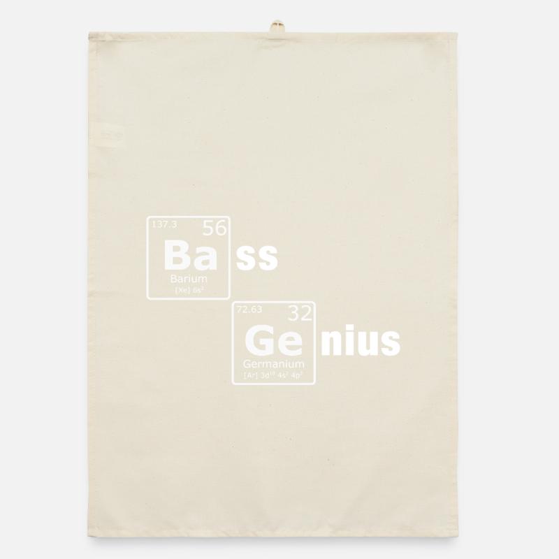 Bass Genius Periodensystem PSE Elemente Nerd Organic Geschirrtuch