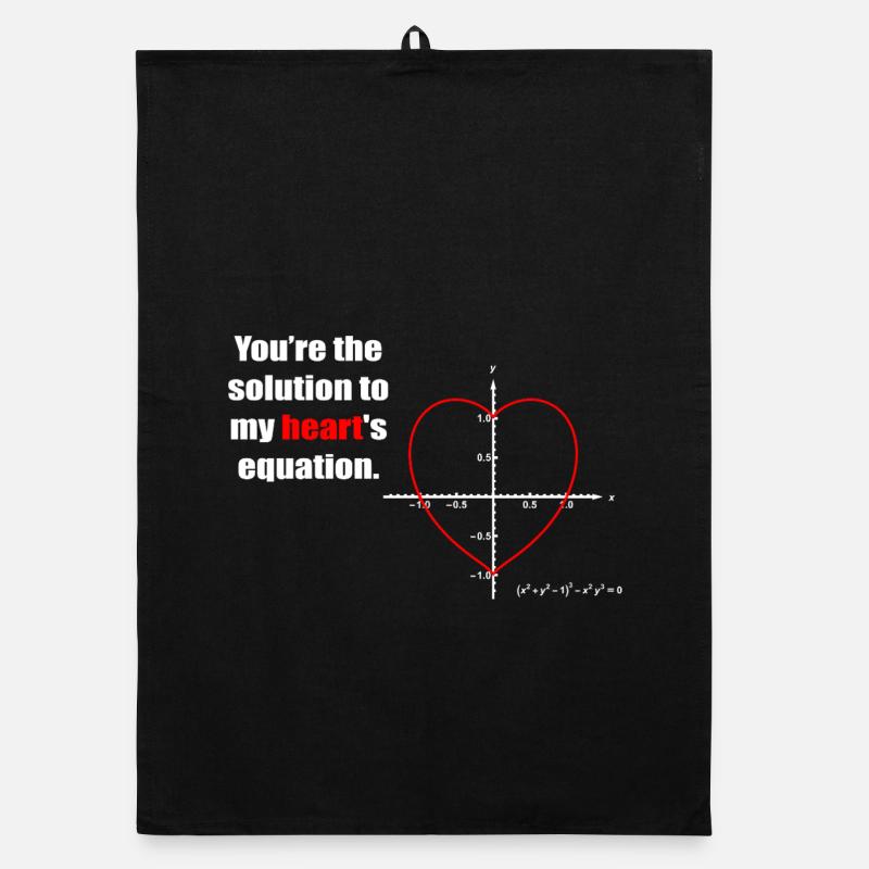 Heart Equation on Graph Organic dish towel
