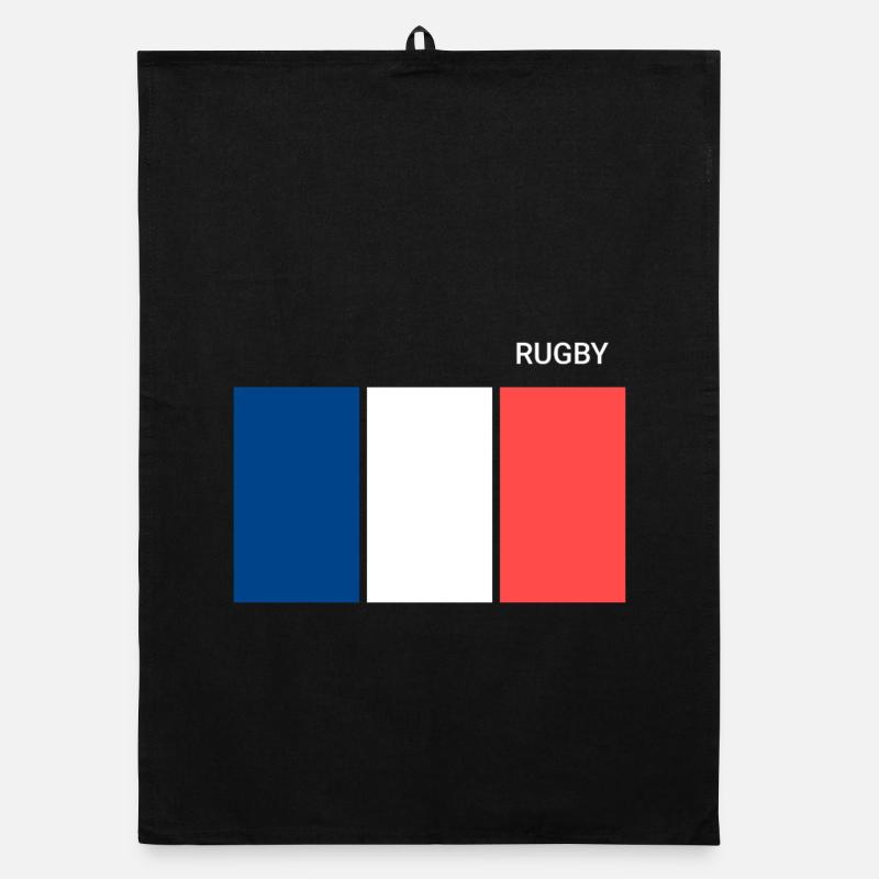 Rugby Drapeau Français Torchon bio