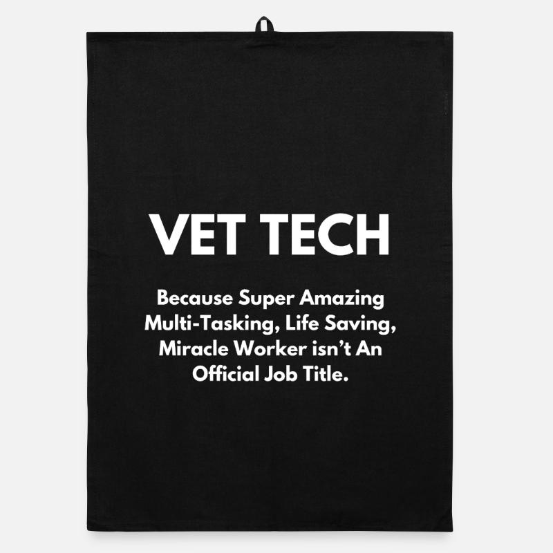 Technicien vétérinaire super incroyable Torchon bio
