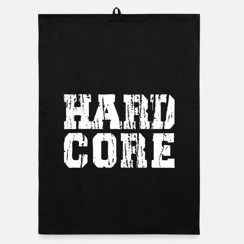 Bold Distressed HardCore music Organic dish towel