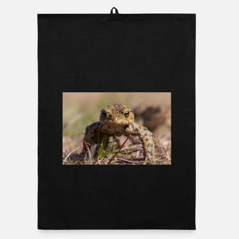 Gros plan d’un crapaud terrestre - Affiche Torchon bio