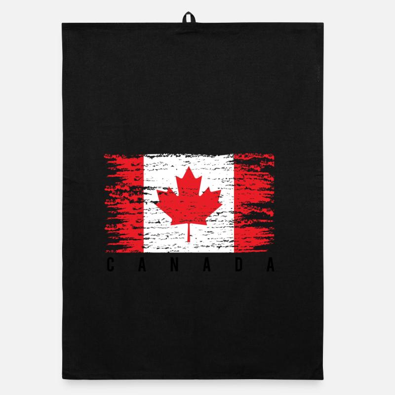 Drapeau Canadien en Grunge Torchon bio