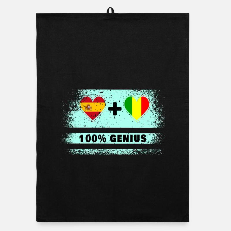 Spanien und Mali Flagge 100% genial Organic Geschirrtuch