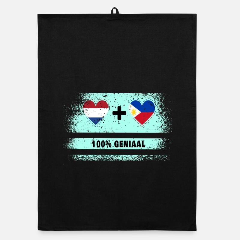 Philippines et Pays-Bas Drapeau 100% Genius Torchon bio