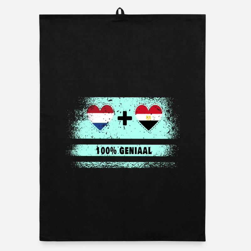 Pays-Bas et Egypte 100% Genius flag Torchon bio