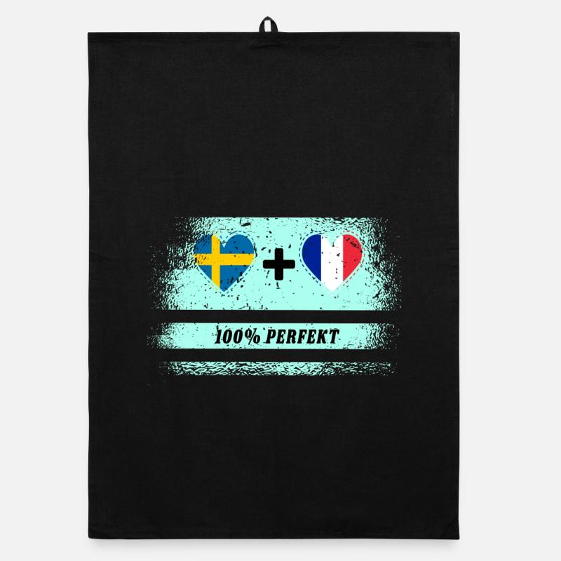 Frankreich und Schweden 100% perfekt / Geschenk Organic Geschirrtuch